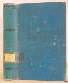 Blue hardcover with inscription on spine