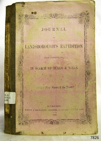 Book, Journal of Landsboroughs Expedition