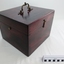 Wooden box, view from one corner to the opposite corner