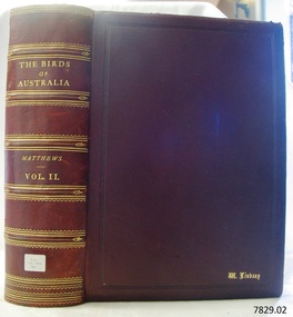 Brown hard cover with gold embossed text
