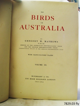 Brown hard cover with gold embossed text
