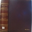 Hard brown cover with gold embossed text