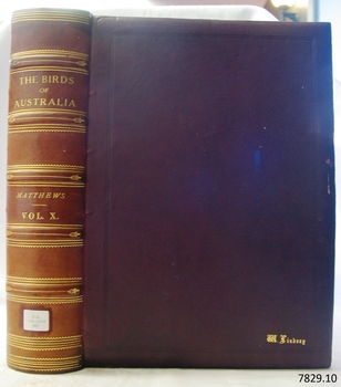Hard cover with gold embossed text