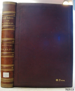 Hard cover with gold embossed text