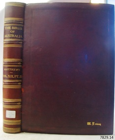 Brown hard cover and gold embossed text