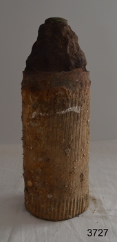 Areas of the vertical channels have worn away