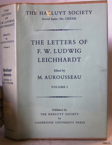 Book, The Letters of F W Ludwig Leichhardt Vol 1