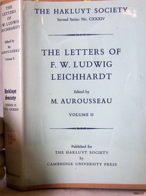 Book, The Letters of F W Ludwig Leichhardt Vol 2