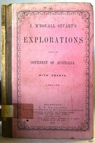 Book, Explorations Across the Continent of Australia 1861- 62