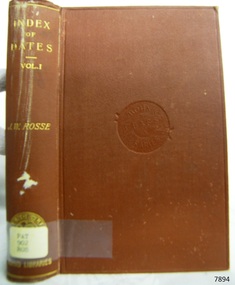 Book, An Index of Dates Vol 1
