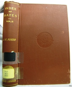 Book, An Index of Dates Vol 2
