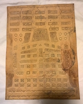 Set of moulded shapes for gold prints on side of ship