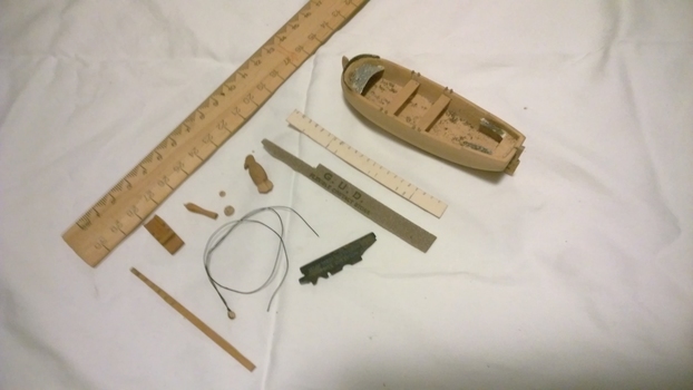 Some of the tools used for making the ship model