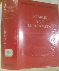 Book, Australia in the War of 1939-1945 Tobruk and El Alamein