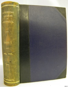 Book, Historical Records of Australia Series 1 Vol 17