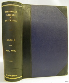 Book, Historical Records of Australia Series 1 Vol 18