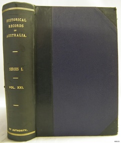 Book, Historical Records of Australia Series 1 Vol 21