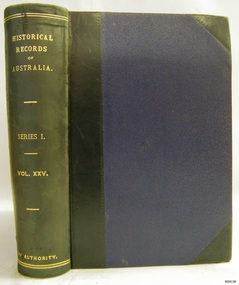 Book, Historical Records of Australia Series 1 Vol 25
