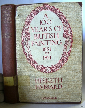 Purple hardcover book. Front has a pasted on jacket cover with oval design. Spine has a label.