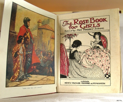 Coloured illustration on fly page and opposite page
