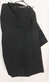 Skirt closure is on the side and is fastened with buttons