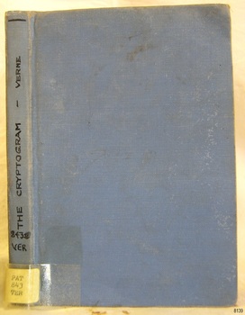 Blue hardcover book with black printed title on spine