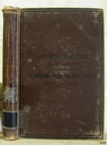 Book, Selections from Goldsmiths Poems and Helps's Essays