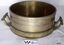 Brass cylinder with handles and engraved text