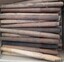 Stocked belaying pins, long and tapered inwards towards their ends