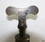 Flat handle has rectangular stamp with impressed letters BEST of maker's brand
