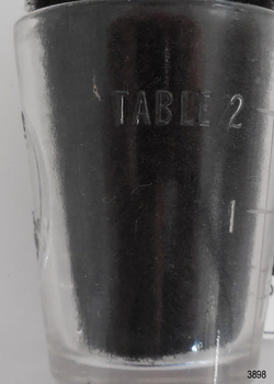 Measurements with black background, close up