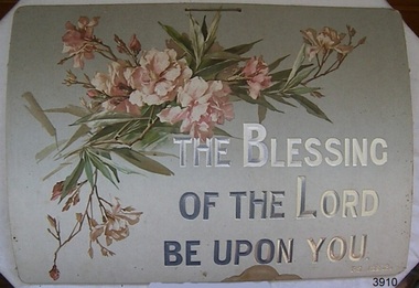 Floral design on grey background. Solver text embossed onto card.