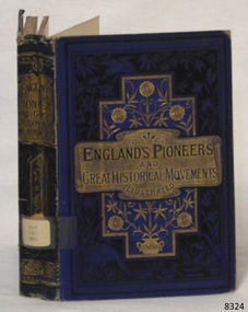Book has dark blue hard cover with gold embossing
