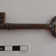 Reverse side of long iron latch key