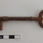 Iron latch key with oval handle