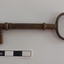 Latch key, iron, with oval handle