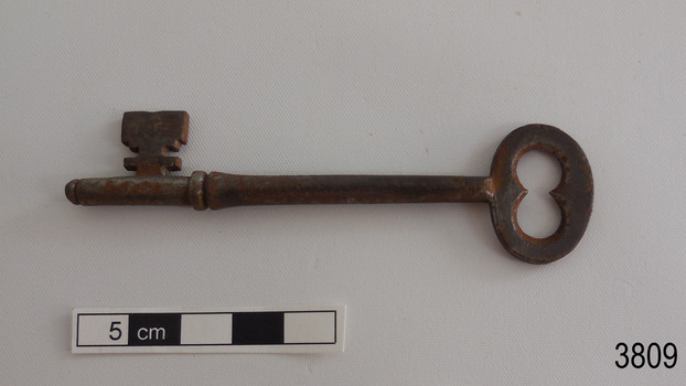 Other side of iron latch key