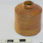 Brown clay bottle with short, narrow neck