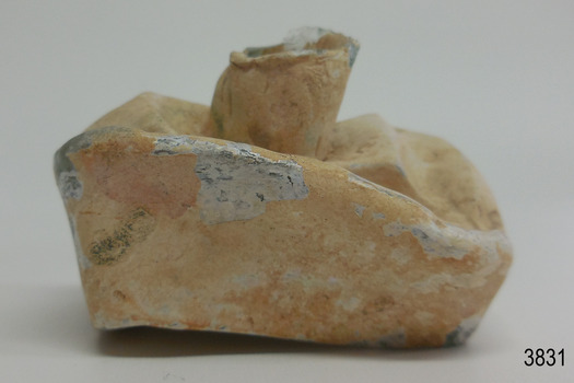 Glass ink bottle with collapsed side