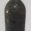 Black glass, cylindrical, bulbous neck