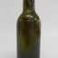 Shiny green glass bottle with mould join around shoulder and blob finish