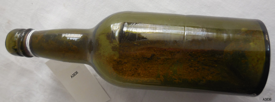 Ripples and diagonal lines can be seen in the glass.