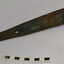 Hinge has encrustations and blue-green patina