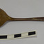 Spoon bowl has dents and discolouration. Handle has embossed inscription.