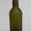 Tall narrow bottle with matt dark green glass