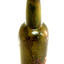 Bottle is tall and slim, olive green in colour, with remnants of label on the base