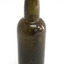 Olive green bottle, thin and tall, slightly bulbous neck