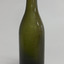 Bottle green, has smooth lines and is finished with a blob top