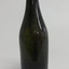 Dark olive glass bottle, tall and slim, wide collar, neck gently flares out to shoulder, body tapers inwards to base