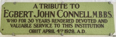 Plaque - Commemorative, circa 1928